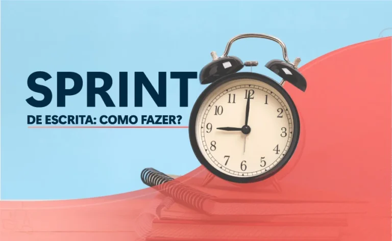 sprint de escrita - relógio sobre uma pilha de livros