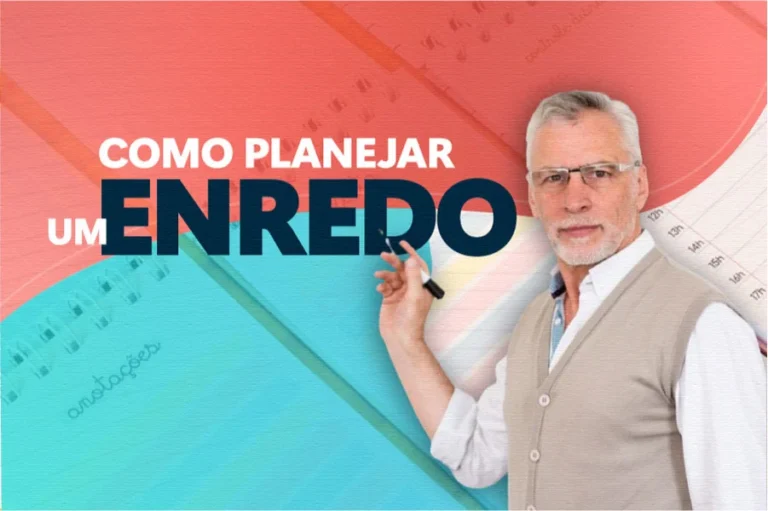 homem idoso apontando para a frase como planejar um enredo - editora viseu