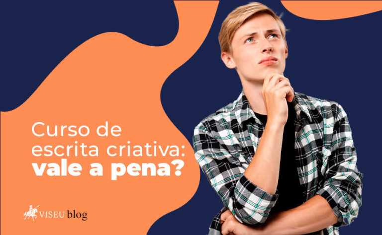 Curso de escrita criativa vale a pena? Imagem de rapaz jovem branco pensativo