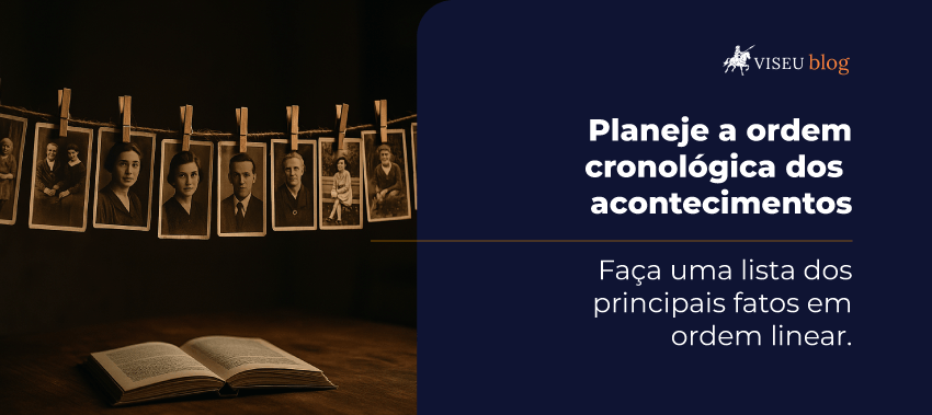 como fazer uma biografia planejamento linear dos fatos Viseu