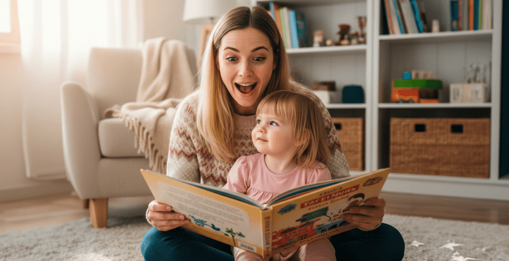 Técnicas de leitura para crianças com expressões faciais