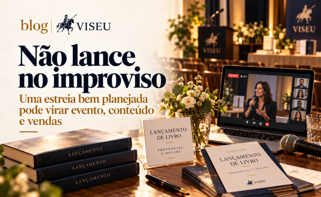 Lançamento de livro que funciona: online e presencial